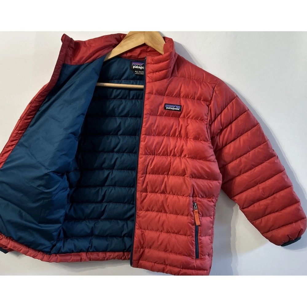 Boys Patagonia Down Sweater 600 Down Puffer Full Zip Sz 10 68244